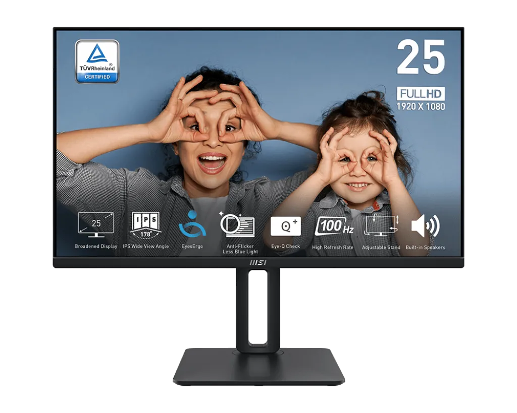 Монитор 24.5" MSI PRO MP251P IPS 1920x1080 100Hz 1ms 300cd/m 1300:1 HDMI D-Sub 2x2W