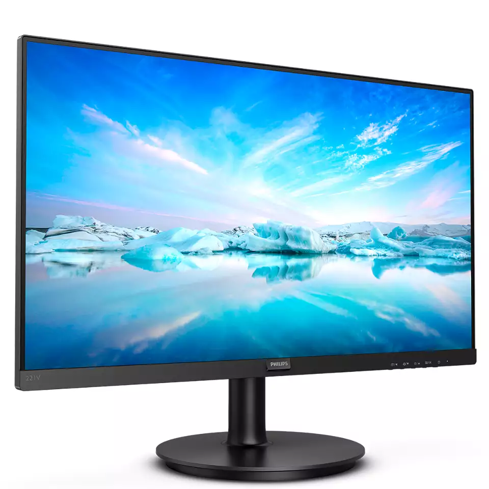 Монитор 21.5" PHILIPS 221V8 VA FHD 4мс 200кд/м 4000:1  1xVGA 1xHDMI Цвет: Черный