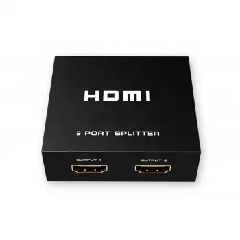 Сплиттер, HDMI 102F 1.4v 3D (2 port),2 порта, 1080P, 225Mhz, 6.75Gbps, металл, черн, бл.питания