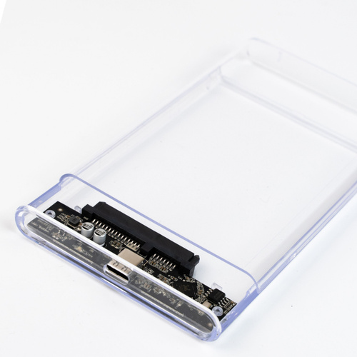 Корпус для HDD 2.5" `MSOL` K2590A, USB3.1 TypeC, чип RTL9201R, прозрачный