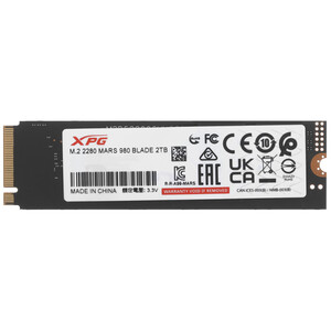 2 000 GB SSD M.2 PCIe ADATA XPG MARS 980 BLADE [SMAR-980B-2TCS] TLC 3D NAND (R14000/W10000MB/s)