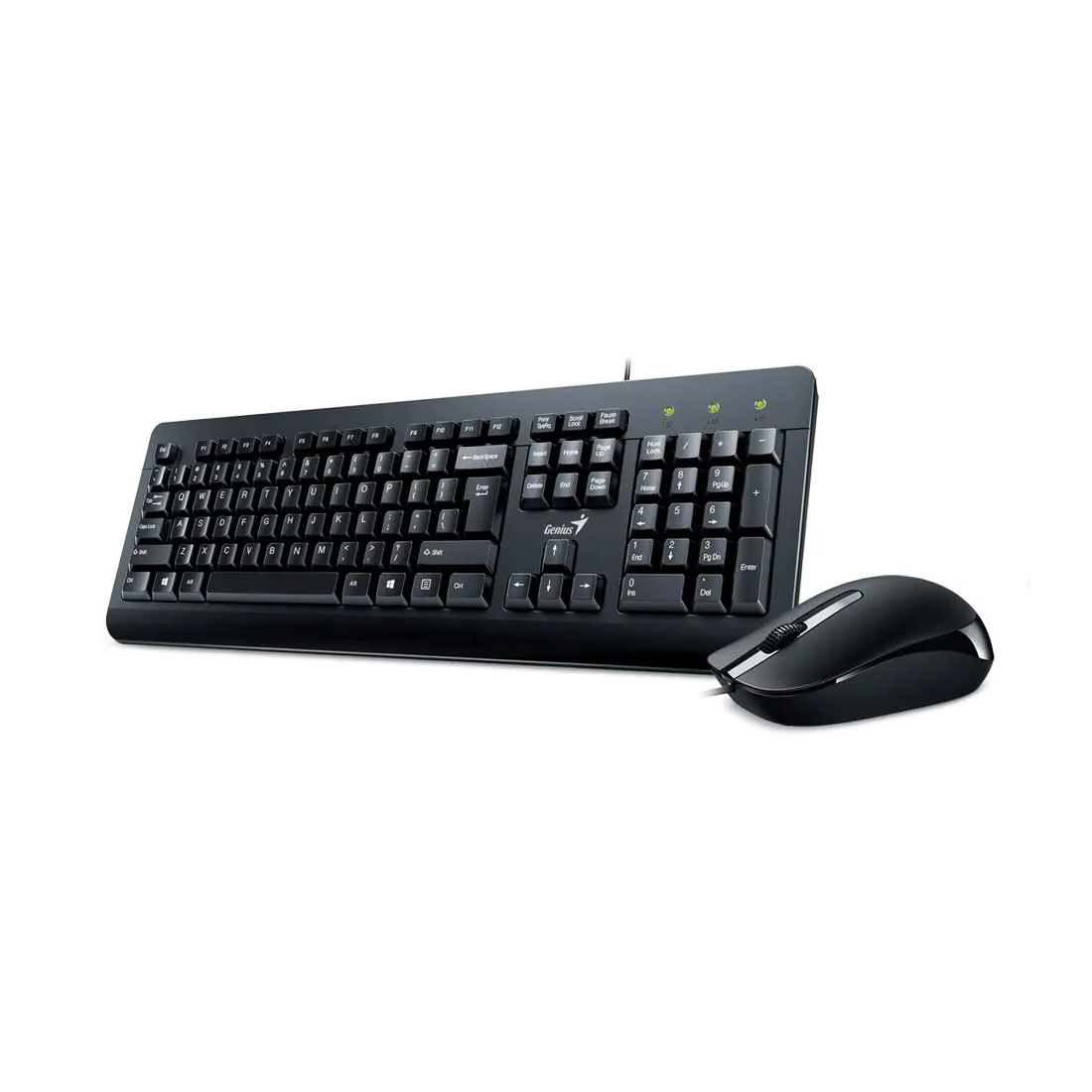 Комплект Клавиатура + Мышь, Genius, KM-160, USB, Чёрный