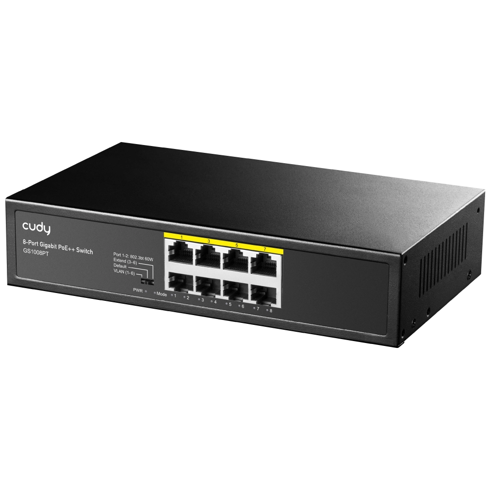 Коммутатор 8-портовый CUDY GS1008PT <8-Port Gigabit PoE+ Switch 120W, 8-Port 10/100/1000 BASE-T Giga