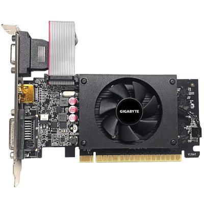 Видеокарта Gigabyte 2 Gb GT 710 64bit DDR3 954, 1800 DVIx1, HDMIx1 GV-N710D3-2GL
