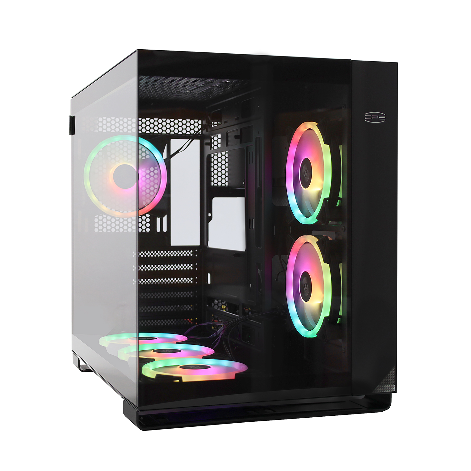 Корпус PCCooler C3T500 ARGB BK ATX/MATX/ITX USB3.1 Gen 2 Type-C, USB3.0, USB2.0, 6xFAN ARGB included (1x сзади, 2x сбоку, 3x снизу ), Black