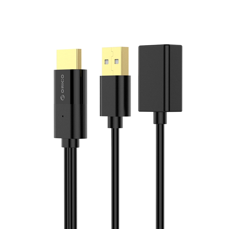 Переходник USB к HDMI ORICO PE-P1-BK-BP <USB to HDMI, iOS, DC 5V1A, ABS, 1m>