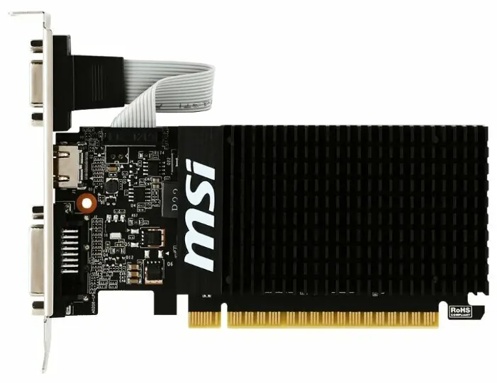 Видеокарта MSI 2 Gb GT 710, DDR3 64-bit 1xVGA 1xDVI 1xHDMI GT 710 2GD3H LP