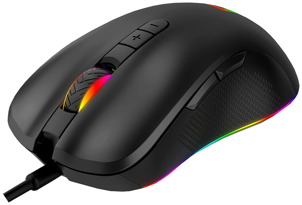 Мышь игровая Fuhlen G5, 6200Dpi, RGB, 2м, чёрная