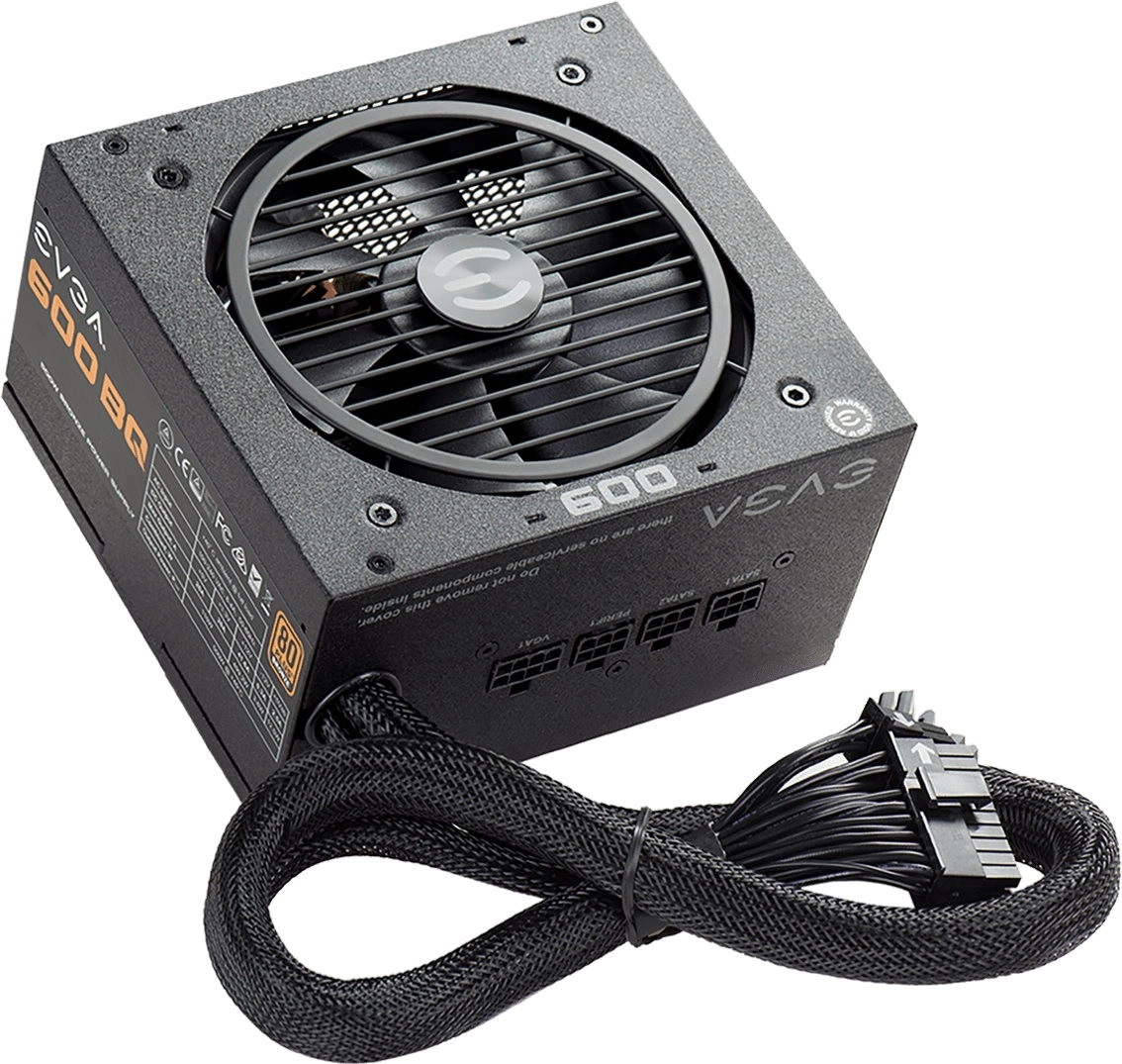 Блок питания ATX 600W EVGA 600 BQ, Active PFC, вентилятор 12 см, 80+ BRONZE SM 110-BQ-0600-K2