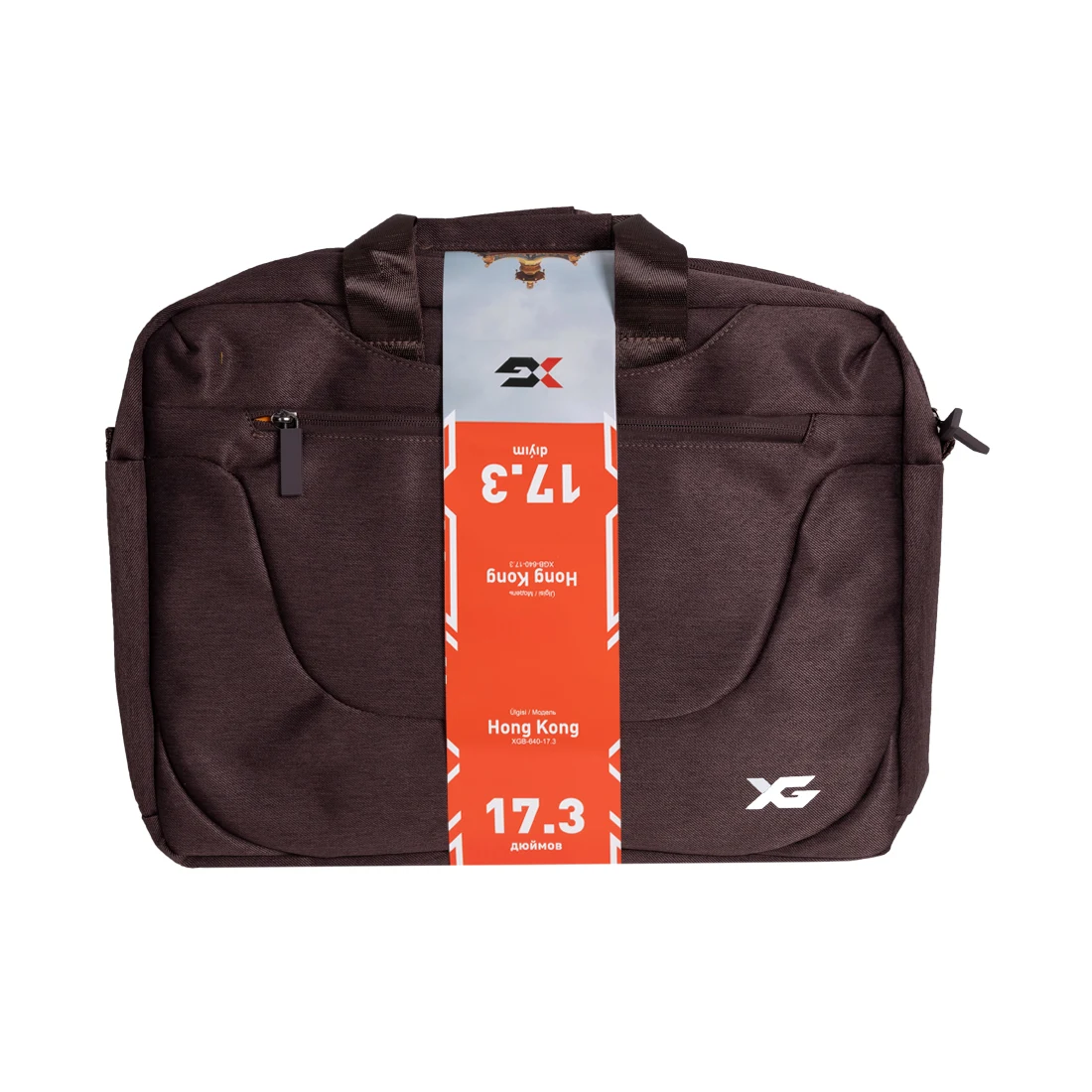 Сумка для ноутбука, XG, Hong Kong 17.3" (XGB-640-17.3), 17.3", Лёгкая, Усиленные ручки, Внешнее отделение на молнии, 2 внутренних отделения, Уплотнённ