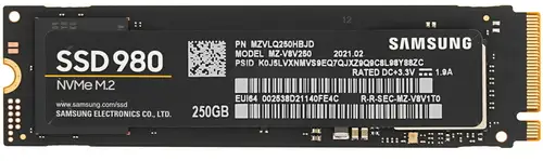 250 GB SSD Samsung 980 M.2 2280 R2900Mb/s W1300MB/s MZ-V8V250BW