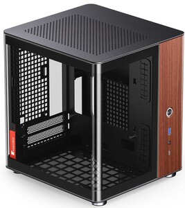 Компьютерный корпус, Jonsbo, TK-0 Black, Micro-Tower, ITX, USB3.2 Type-C*1/USB3.0*1, Audio+Mic, Высота процессорного кулера до 135мм, Длина VGA до 230