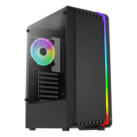 Кейс, Aerocool, Bionic-G-BK-v2, ATX/Micro ATX, USB 2*3.0/1*2.0, HD-Audio+Mic, Кулер 1*12см RGB, Высо