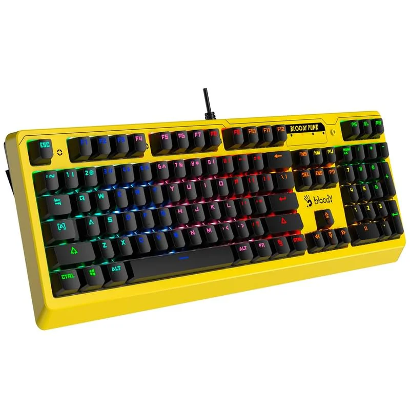 Клавиатура игровая Bloody B810RC YELLOW <RGB, мех клавиатура>