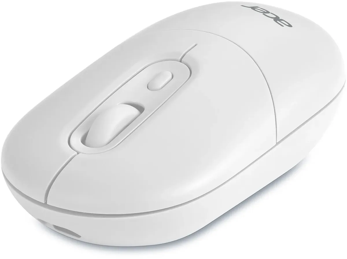Мышь Acer OMR301, USB, Белый ,Mouse Optical 1600 dpi, Silent, BT/2.4GHz White
