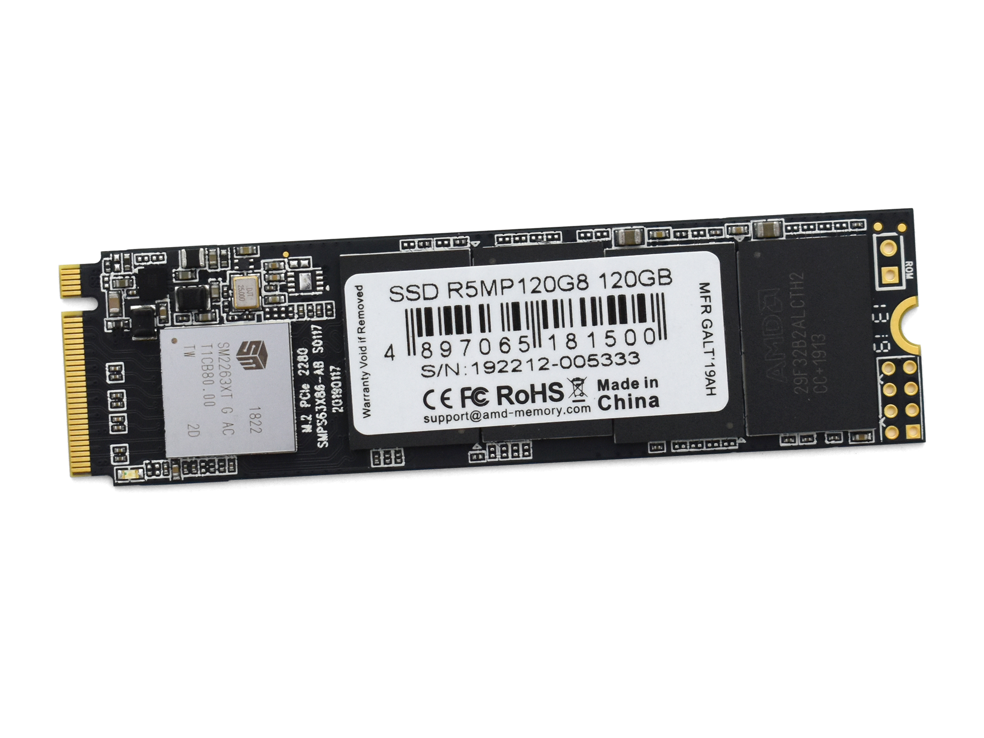 120 GB SSD M.2 PCIe AMD Radeon R5 R5MP120G8, 120 GB ,PCIe 3.0 x4, NVMe 1.3