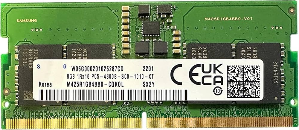 SODIMM DDR5 8GB 4800MHz Samsung SO-DIMM, 1.1V, M425R1GB4BB0-CQKOL