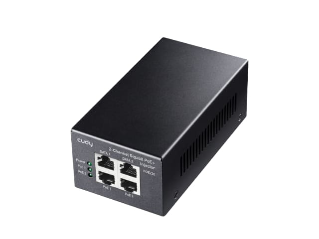 Инжектор POE CUDY POE220 <2 Channel 30W Gigabit PoE+/PoE Injector, 2 x 30W Power Supply, 802.3at/802