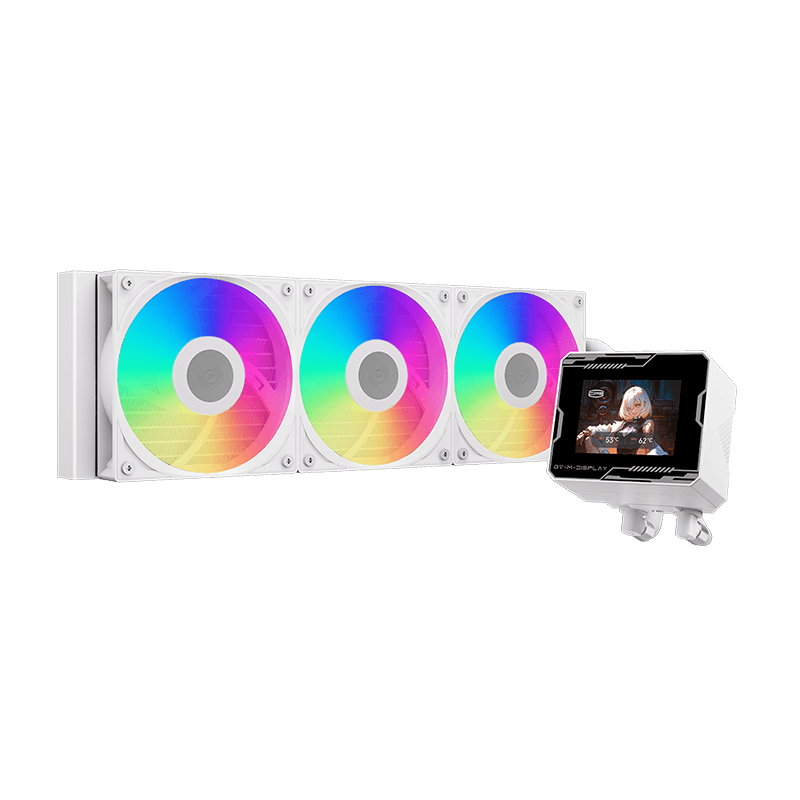 Водяное охлаждение для CPU PCCooler GT360M ARGB Display WH TDP 300W 115X/1200/1700/1851/AM4/AM5 Бел