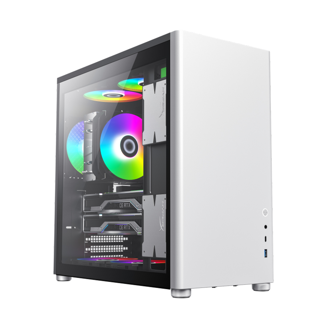 Корпус Gamemax, SPARK PRO WHITE, 12920100014, Mid Tower, ATX/m-ATX/Mini-ITX, USB3.0*1/ Type C*1/ HD-