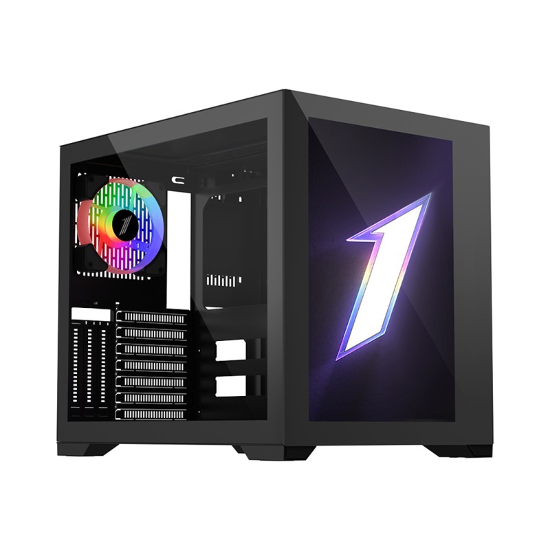 Корпус 1STPLAYER, SP7-EV-BK, STEAMPUNK SP7 EMOTION VIEW, MidiTower, ATX/MicroATX/MiniITX, USB3.0 x 2