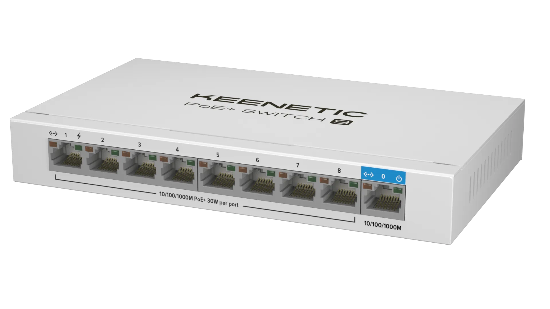 Коммутатор POE Keenetic (KN-4710) POE+Switch 9 <9 x 1 Гбит/с: 1 x RJ-45, 8 x RJ-45 + PoE-out>