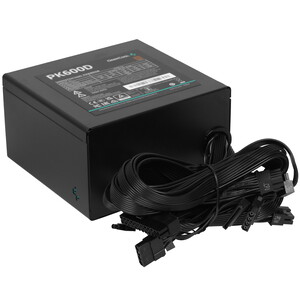 Блок питания, GamerStorm, PK600D R-PK600D-FA0B-WGEU, 600W, ATX, Bronze, 20+4 pin, 2*4+4pin, 6*Sata, 3*Molex, 4*PCI-E 6+2 pin, Вентилятор 12 см, Кабель