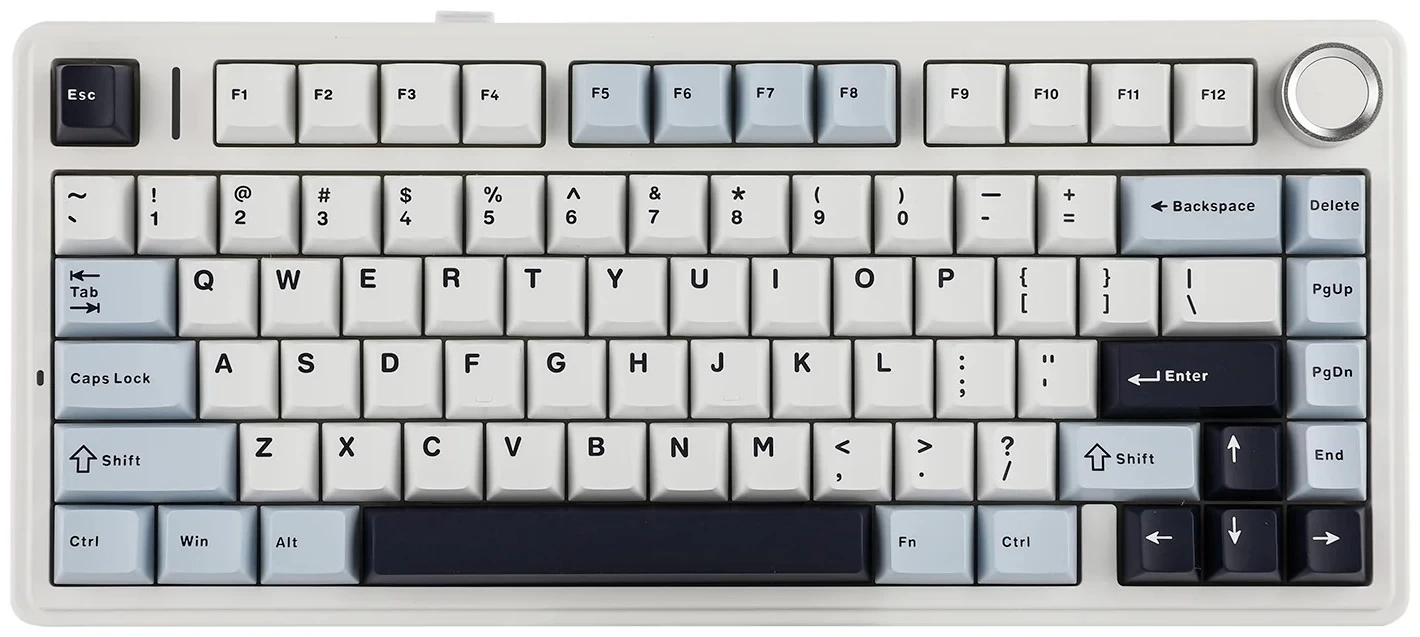 Клавиатура Aula F75 Leobog Reaper Hot-Swap PBT 2.4G Wireless/BT/USB UA White (6948391209241)  / ONLY ENGLISH /