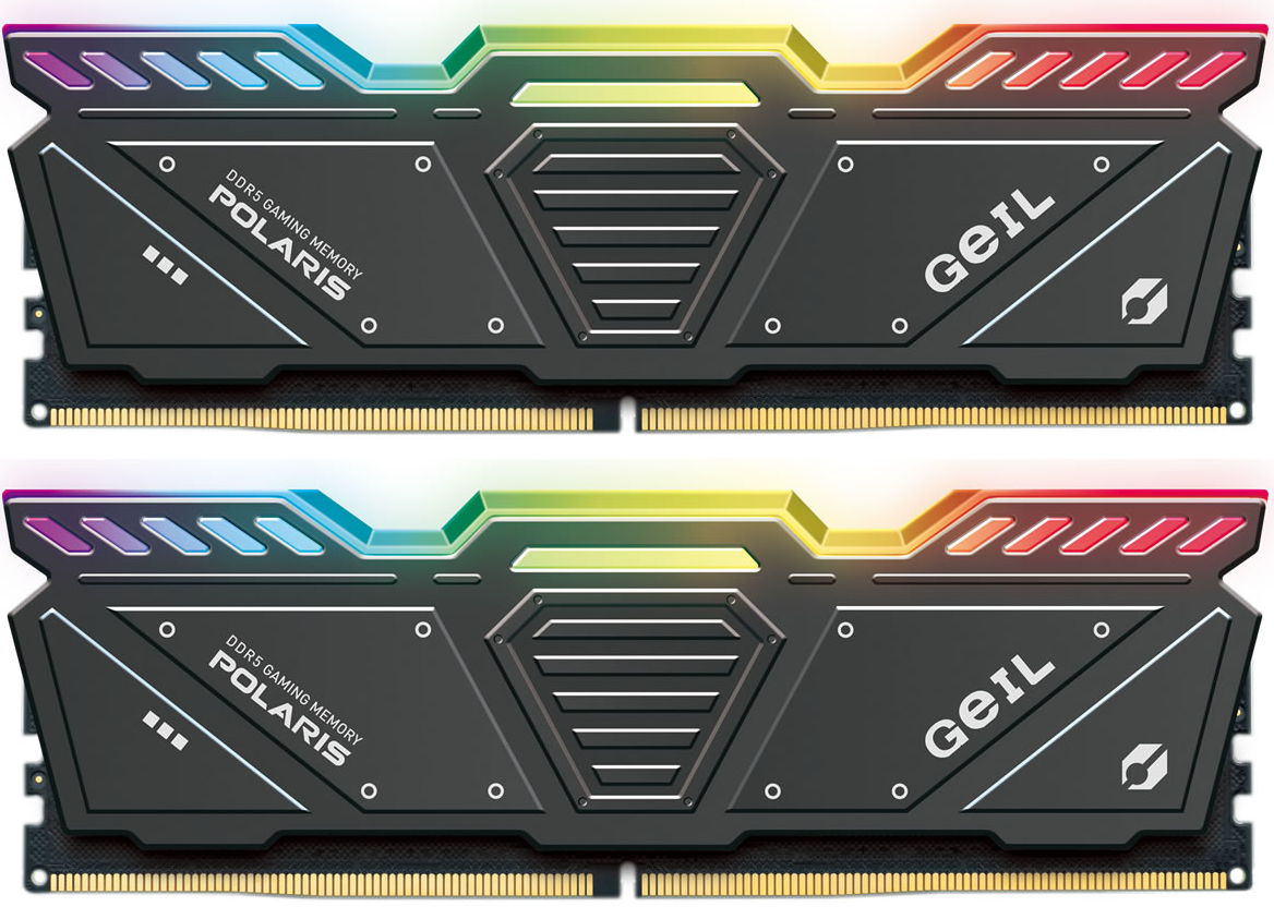 32 Gb DDR5 Geil Kit (2x16GB) POLARIS RGB 5600Mhz 1.25V GOSG532GB5600C38ADC Titanium Gray