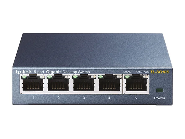 Гигабитный коммутатор TP-Link TL-SG105 <5-Port 100/1000Mbps Desktop Switch, QoS (IEEE 802.1p) functi