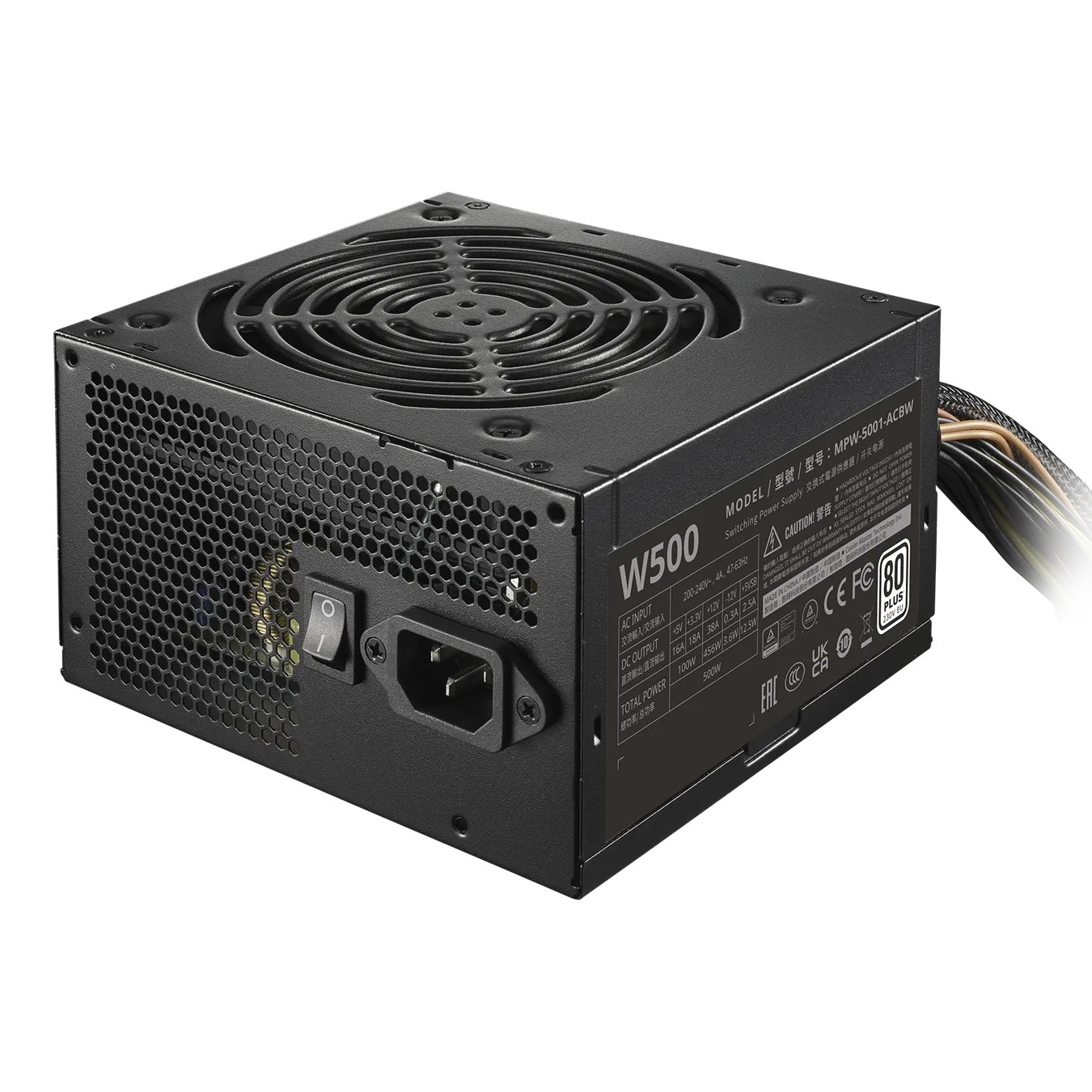 Блок питания CoolerMaster Elite NEX W500 230V Active PFC КПД > 85% 200-240V. MPW-5001-ACBW-BEU