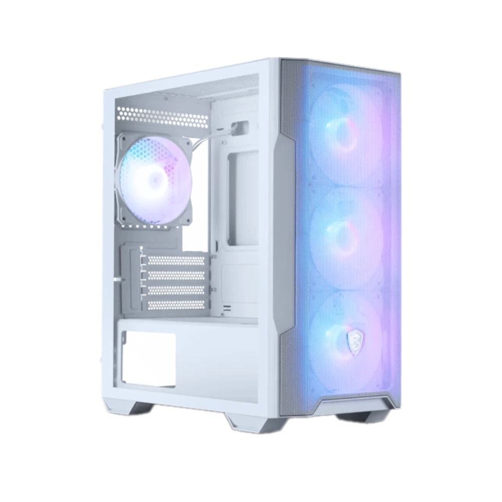 Компьютерный корпус MSI MAG FORGE M100R WHITE mATX/Mini-ITX, 2xUSB 2.0, USB 3.2, Audio, Mic, mATX