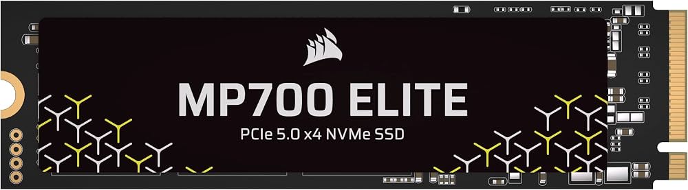 1 000 GB SSD M.2 PCIe CORSAIR MP700 ELITE 1TB M.2 NVMe PCIe Gen. 5 x4 SSD (no heatsink)/CSSD-F1000GBMP700ENH