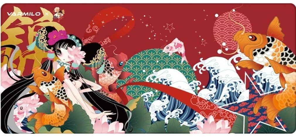 Коврик для компьютерной мыши, Varmilo, Consort, ZDB018-01, 900х400х3 мм, Каучук, Ткань, Красный