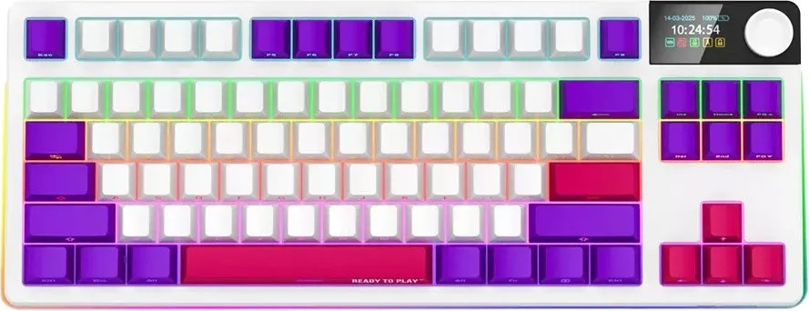 Клавиатура LORGAR KBP70TKLW, Wireless TKL Mechanical Gaming Keyboard Pro, White, EN/RU layout/LRG-KBP70TKLW-WH-RU 
