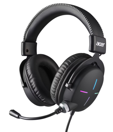 Наушники Acer Nitro Headset II NHW200 (Retail Pack), Black, 3.5 mm (Mini-Jack), USB Type-A