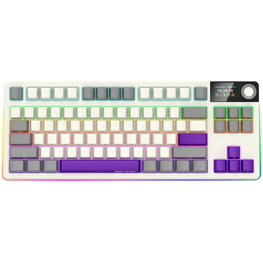 Клавиатура LORGAR KBP70TKLW, Wireless TKL Mechanical Gaming Keyboard Pro, Beige, EN/RU layout/LRG-KBP70TKLW-RT-RU 