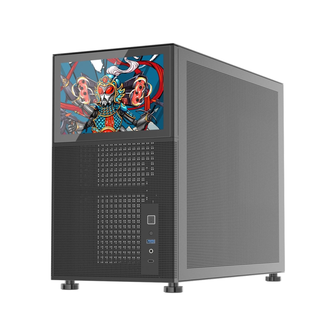 Корпус 1STPLAYER, Mi6-EV-BK, MiniTower, MicroATX/ ITX, USB3.0 x 1 + Type C x 1 + HD AUDIO, 440x205x3