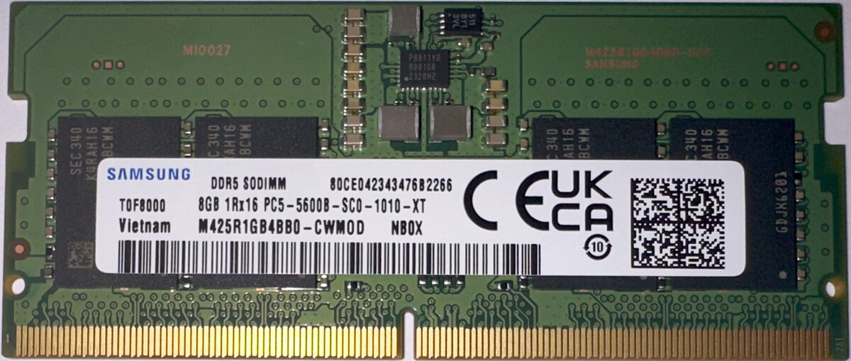 SODIMM DDR5 8GB 5600MHz Samsung SO-DIMM, 1.1V, M425R1GB4BB0-CWMOD