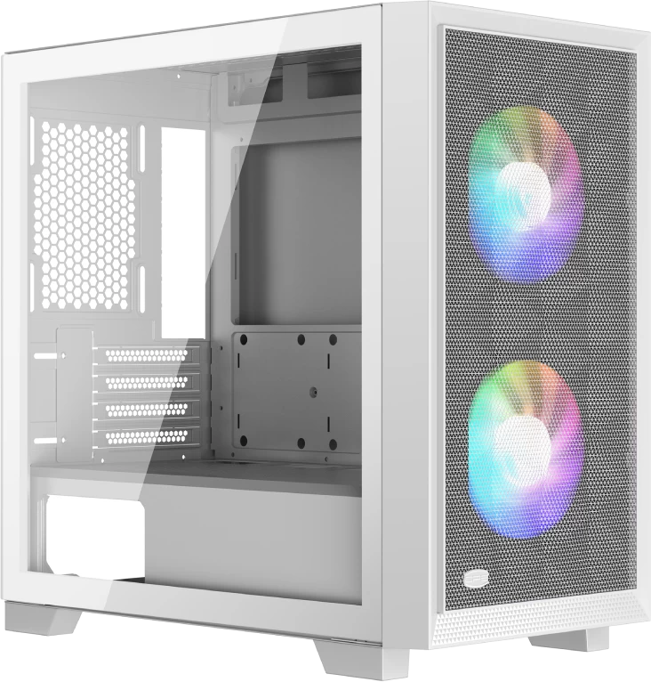 Кейс, PCCooler C3D310 WH ARGB mATX/ITX 2x3.5", 2x2.5", USB3.0, 2xUSB2.0,  2xFAN ARGB included,  White