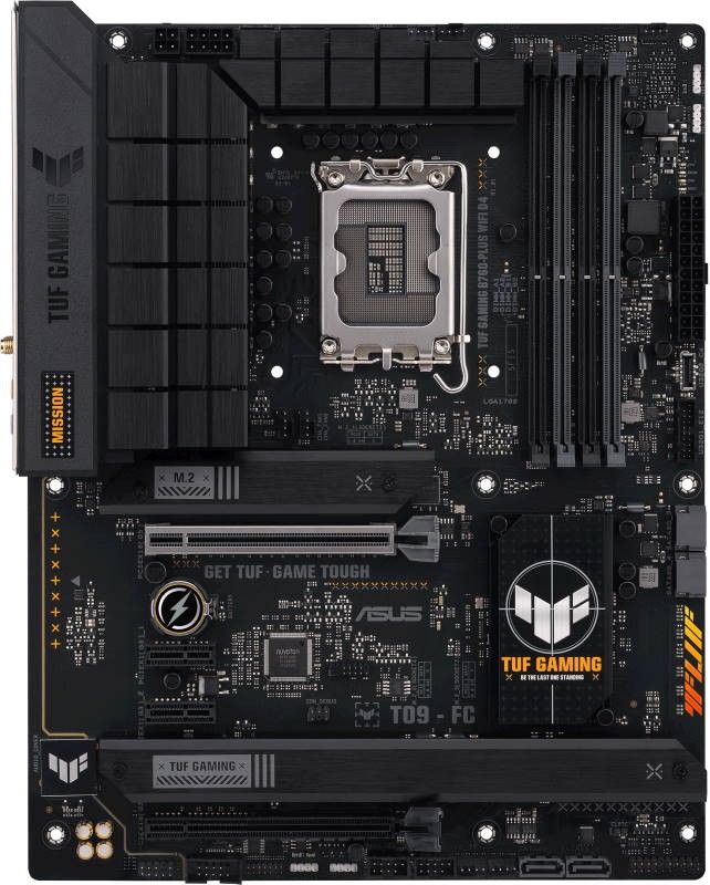 Мат.плата ASUS TUF GAMING B760M-PLUS LGA1700 4xDDR5 4xSATA3 2xM.2 RAID HDMI DP mATX