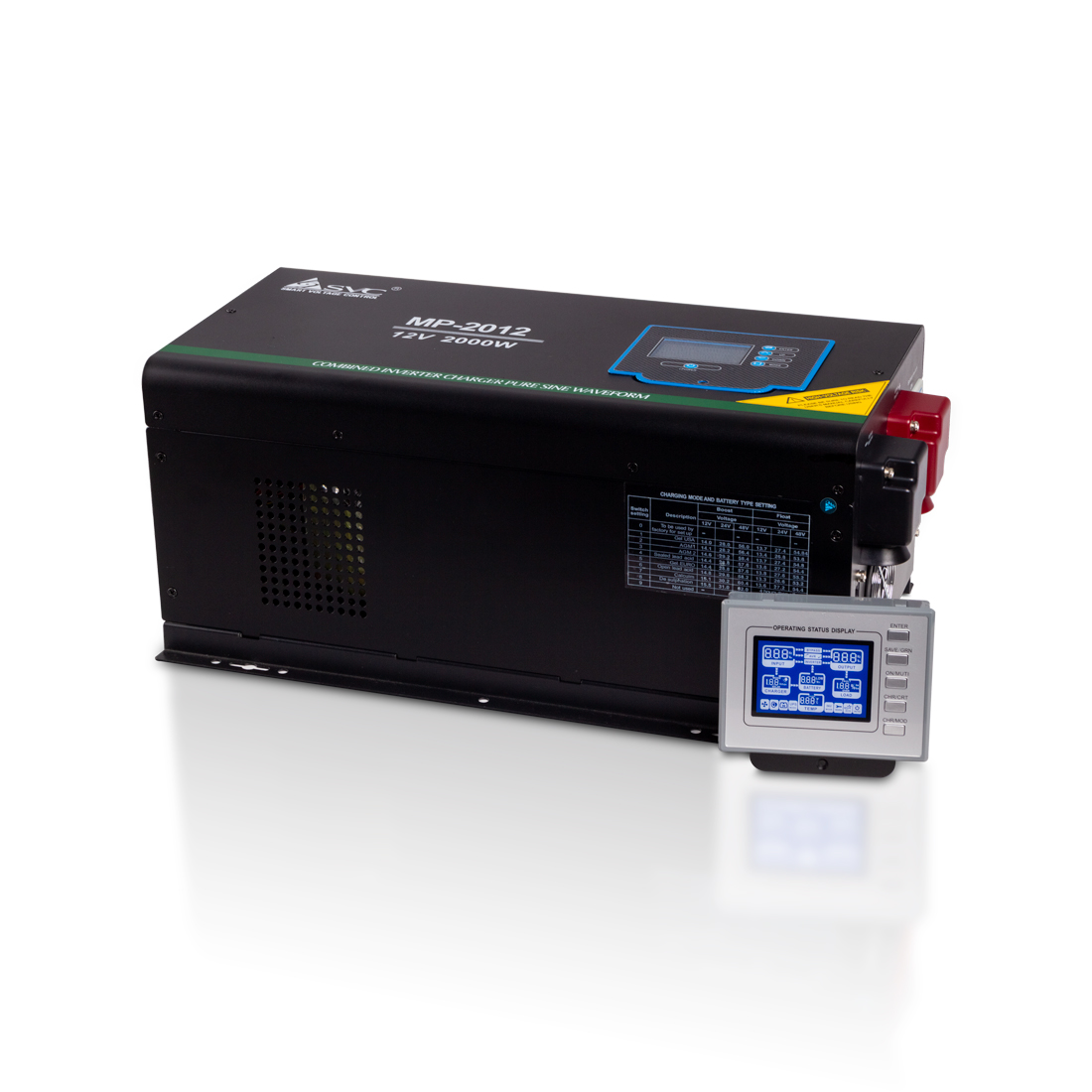 Инвертор, SVC, MP-2012, Мощность 2000ВА/2000Вт, Диапазон работы AVR: 100-290В (режим инвертора), 160