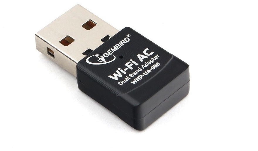 Беспроводной сетевой адаптер Gembird WNP-UA-008 ,Wireless LAN USB adapter, 802.11b/g/n/ac (433Mbps),