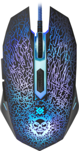 Мышь Defender игровая Shock GM-110L (черный),USB, 6 кн. + колесо, коврик