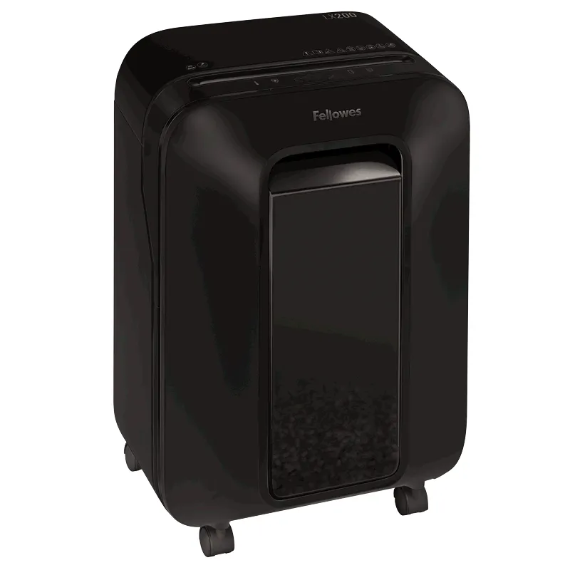 Шредер Fellowes® Powershred® LX200, черный, DIN P-4, 4х12 мм, 12 лст., 22 лтр., Jam Proof™,