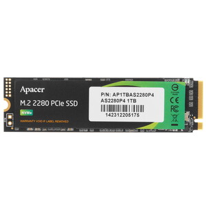 1 000 GB SSD M.2 PCIe Apacer AS2280P4, 1 TB ,AP1TBAS2280P4-1, PCIe 3.0 x4