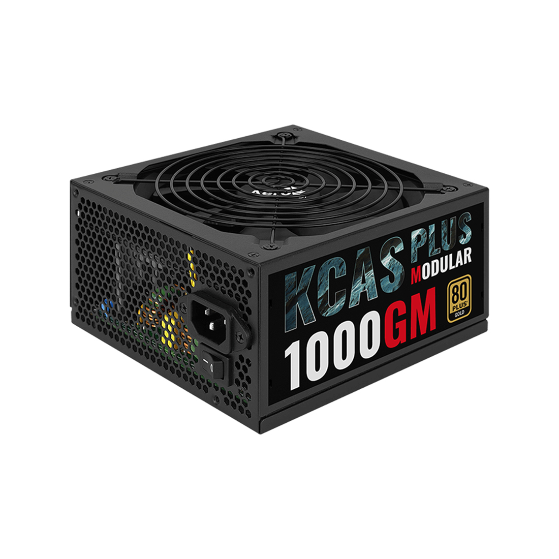 Блок питания, Aerocool, KCAS PLUS 1000GM, 1000W, ATX, Gold, APFC, 20+4 pin, 8pin, 4+4pin, 10*Sata, 6