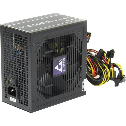 Блок питания Chieftec Force CPS-500S, 500W, ATX, 80+ Bronze, non-Modular, 24pin, 4 x SATA, 2 x Molex, 8pin PCIe(6+2) x 2, 8pin EPS(4+4) x 1, Вентилято