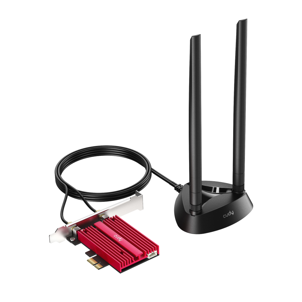 Сетевой адаптер беспроводной PCIe CUDY WE4000 <5400Mbps Wi-Fi 6 / Bluetooth 5.2 PCI Express Adapter,