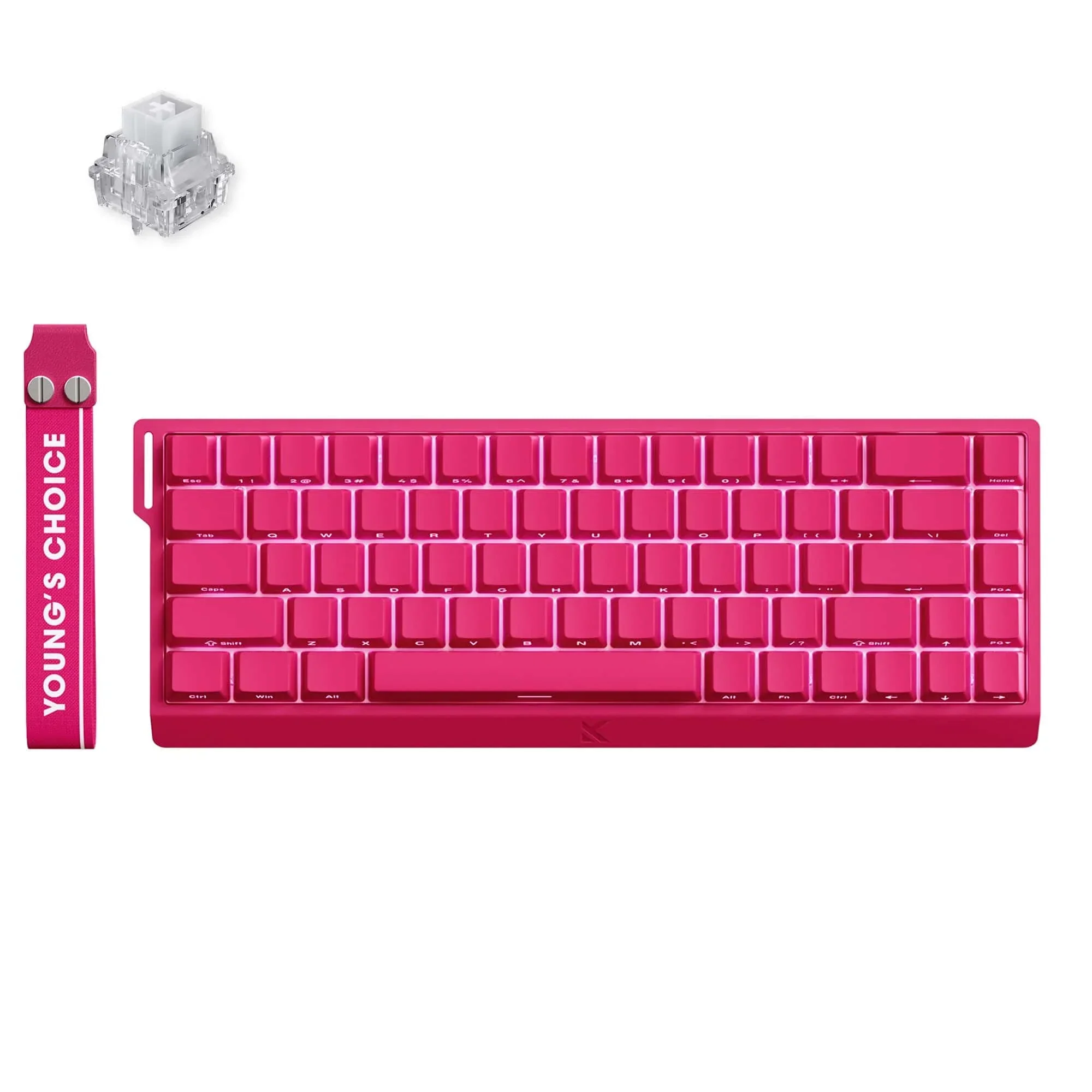 Клавиатура MCHOSE Ace 68 Hall Effect Rose Red, Ice Rhino Magnetic Switch, Wired